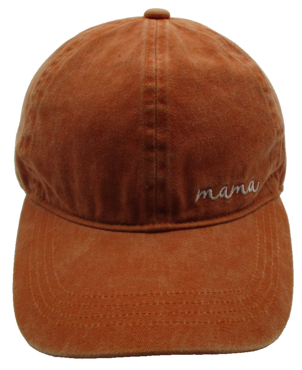 Falls Creek Hat Cap Strap Back Womens One Size Orange Mama Embroidered Baseball